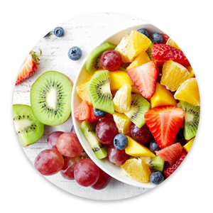 fresh fruit in a bowl