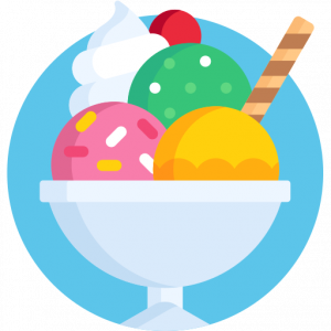 Ice cream, Sundae, Icon